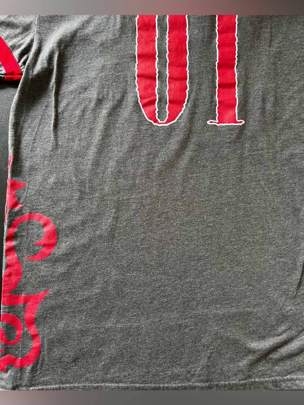 Gryffindor Keeper Short Sleeve Tee - Dark Gray & Red- Men’s Large - Picture 6 of 8